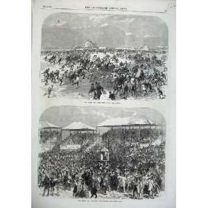  1866 Derby Horse Races Sport Numbers Grand Stand Art