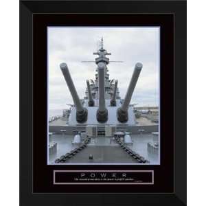    Motivational FRAMED Art 26x32 Power   Battleship