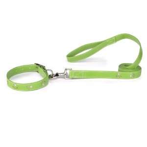   Sparkle Paw Dog Neck Collar, 14 to 18 Inch, Parrot Green