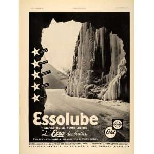   French Ad Vintage Essolube Esso Motor Oil Huile   Original Print Ad