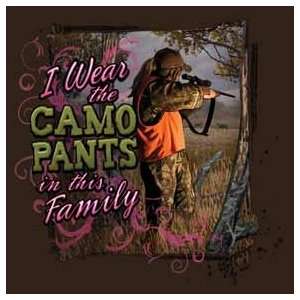   Camo Pants In The Family Chocolate Tshirt Small