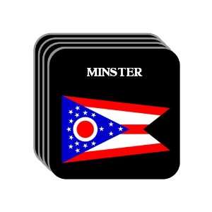  US State Flag   MINSTER, Ohio (OH) Set of 4 Mini Mousepad 