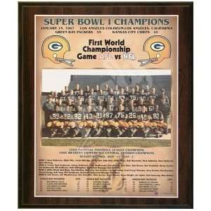  Green Bay Packers 1966 Super Bowl Champions Healy Plaque 