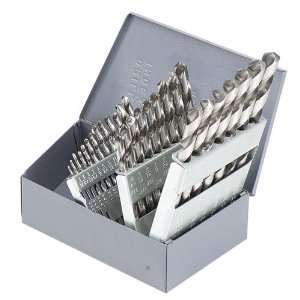  Twist Drill Set   Size: 1/16 TO 1/2 BY 64THS Drill Point Angle 