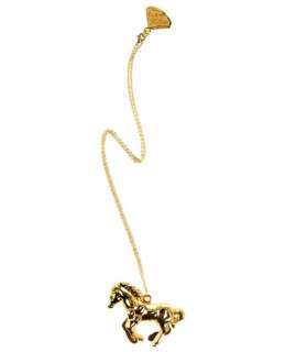 Gemma Lister Gold Horse Necklace   Labour Of Love   farfetch 
