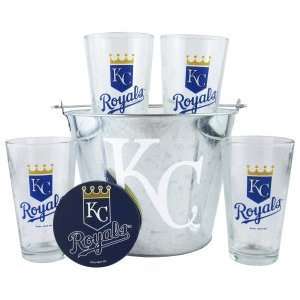 Kansas City Royals Pint Glasses and Beer Bucket Set  MLB K.C. Royals 