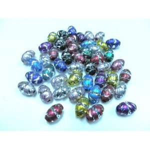  20 Aluminum Metal Oval Beads assorted Colors 13mm Kitchen 