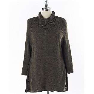   Side Button  Carolyn Taylor Clothing Womens Plus Sweaters