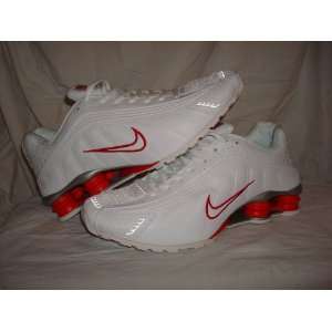 Nike Shox R4 White/Red/Grey Men Size 11: Sports & Outdoors