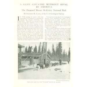    1917 Proposed Mount McKinley National Park Alaska 