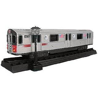    Munipals Wooden Railway NYC Subway Car Q Train Toys & Games