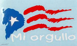 PUERTO RICO  MI ORGULLO FLAG DECALS STICKER  