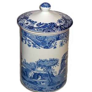  Spode Blue Italian 7 Canister with Lid: Kitchen & Dining