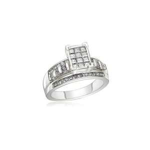  3/4 (0.71 0.80) Cts Diamond Ring in 14K White Gold 4.0 