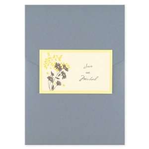  Pewter pocket Ecru Invite and Yellow Backer Wedding 