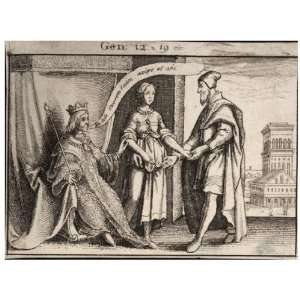   Card Wenceslaus Hollar   Sarah restored to Abraham