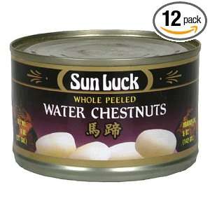 Sun Luck Whole Water Chestnut, 8 Ounce Can (Pack of 12)  