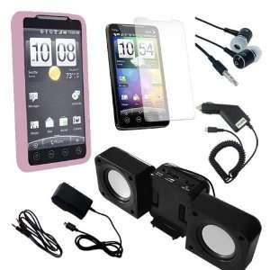   Black Mini Portable Speaker for HTC EVO 4G Cell Phones & Accessories