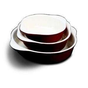  World Cuisine Red Enamel Cast Iron Round Dish, 1 1/4 Qts. [World 