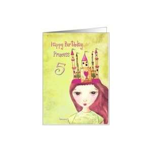  happy 5th birthday princess Card: Toys & Games
