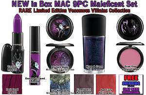 NIB MAC 9pc Disney Venomous Villans Maleficent Makeup Set RARE LE FREE 