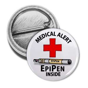  EPIPEN INSIDE Medical Alert 1 Mini Pinback Button Badge 