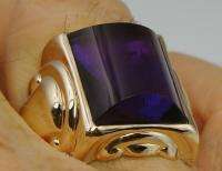 MENS COLLECTIBLE RING ANTIQUE VINTAGE DECO 1930S   1950S AMETHYST 