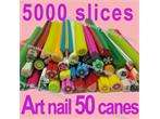 50 Fimo Canes 5000pcs Slice Nail Art Design Gel Tips  