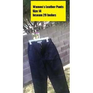    Womans Leather Pants   Size 14   Inseam 29 Arts, Crafts & Sewing