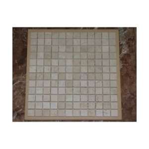    4x4 sample of1 x 1 Beige Marble Honed Mosaic 