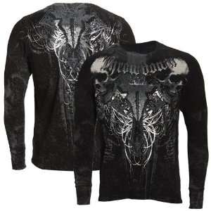 Throwdown Black Soul Collector Premium Long Sleeve Thermal T shirt 