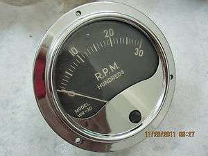 Vintage Sun Tachometer gauge 3000 RPM model WR 30 NOS  