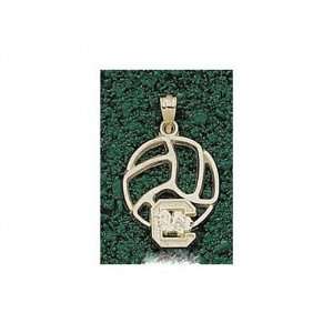   14K Gold C Volleyball Pendant 