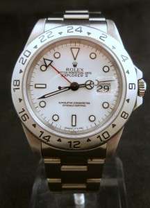 Rolex Explorer 2 II SS Date White 16570 Stainless Steel  