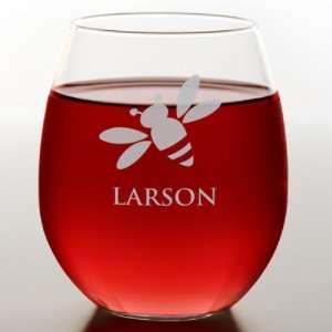  Bee Stemless Red Wine Glass: Kitchen & Dining