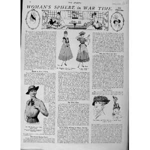  1916 WOMENS FASHION HATS SHIRT TAFFETA DRESS VELVET: Home 