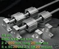 SC20 SK20 20x800mm 10pc set XYZ CNC bearing rail router  