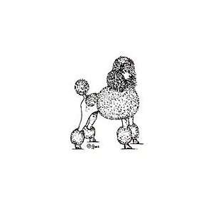  Poodle Rubber Stamp