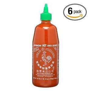  Huy Fong Sriracha Chili Sauce, 28 Ounce Bottle (PACK OF 6 