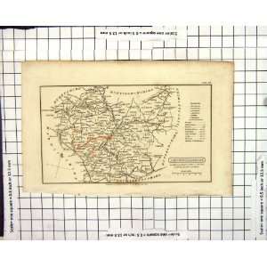  Antique Map 1824 Leicestershire Leicester Oakham Melton 