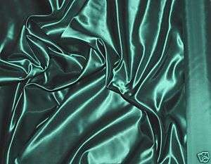 BRIDAL SATIN FABRIC FOREST GREEN 60 WIDE BY THE YARD  