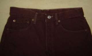 LEVIS Jeans VTG Button Fly STUDDED Brown HIGH WAISTED CUT OFF DENIM 