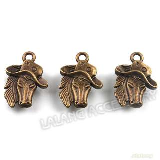   Vintage Bronze Fine Horse Charms Pendants 29x21mm FREE SHIPPING  
