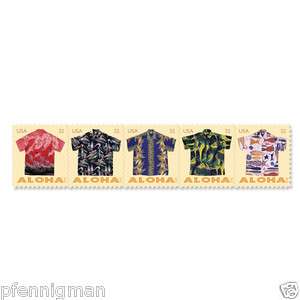 2012 Aloha Shirts .32 Post Card Rate set of 5 Coil Stamps MNH  