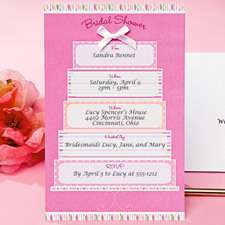 Bridal Shower Cake Wedding Shower Invitation SAMPLE  