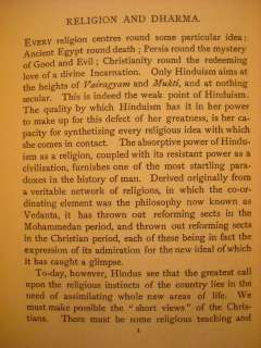 1915 SISTER NIVEDITA RELIGION & DHARMA SPIRITUAL ESSAYS  