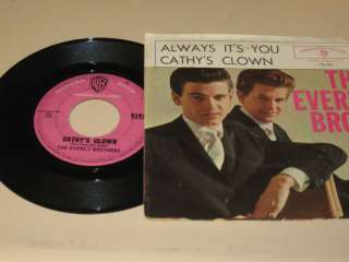 EVERLY BROTHERS 45RPM RECORD WITH PICTURE SLEEVE  