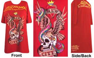 Ed Hardy Red / Black New York Plus Size Shirts 2x 3x 4x  