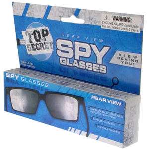 007 SPY SUNGLASSES See Behind U Glasses REAR VIEW Grey Lens w/ Mirror 
