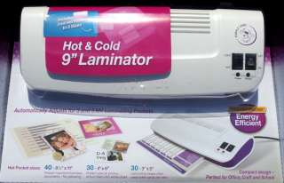   Hot Cold Laminator Laminating Machine +100 Sheets Purple Cow  